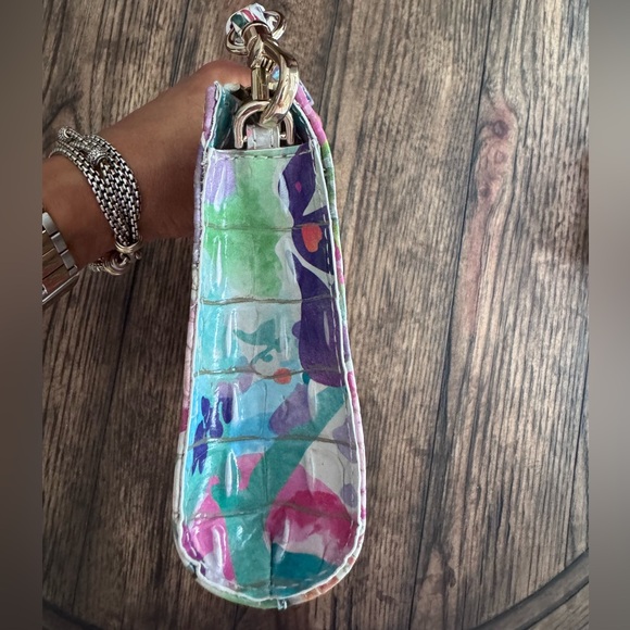NWOT Brahmin Daisy Daylily Melbourne Leather Wristlet Clutch - Picture 10 of 14